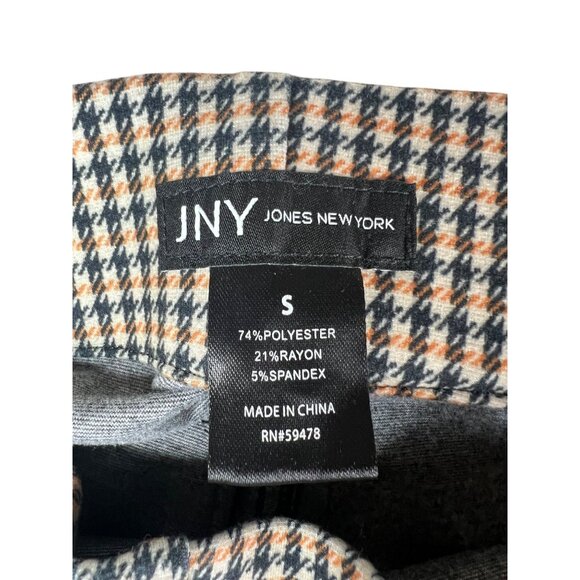 JNY Jones New York Womens Houndstooth Plaid Cropped Wide-Leg Pants Small - Picture 6 of 10